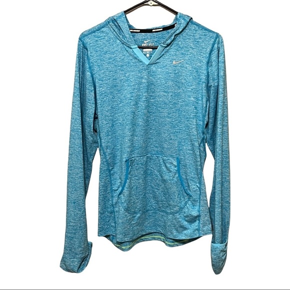 Nike Dri-Fit Pullover Hoodie Sweatshirt w/Thumbholes Casual Activewear Medium - Picture 1 of 5